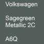 Preview: Volkswagen, Sagegreen Metallic 2C, A6Q.